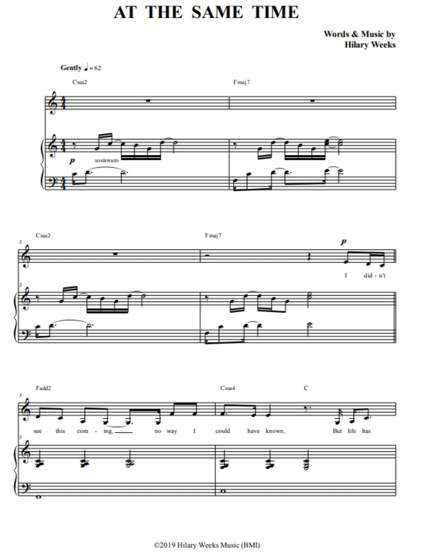 At the Same Time | Sheet Music