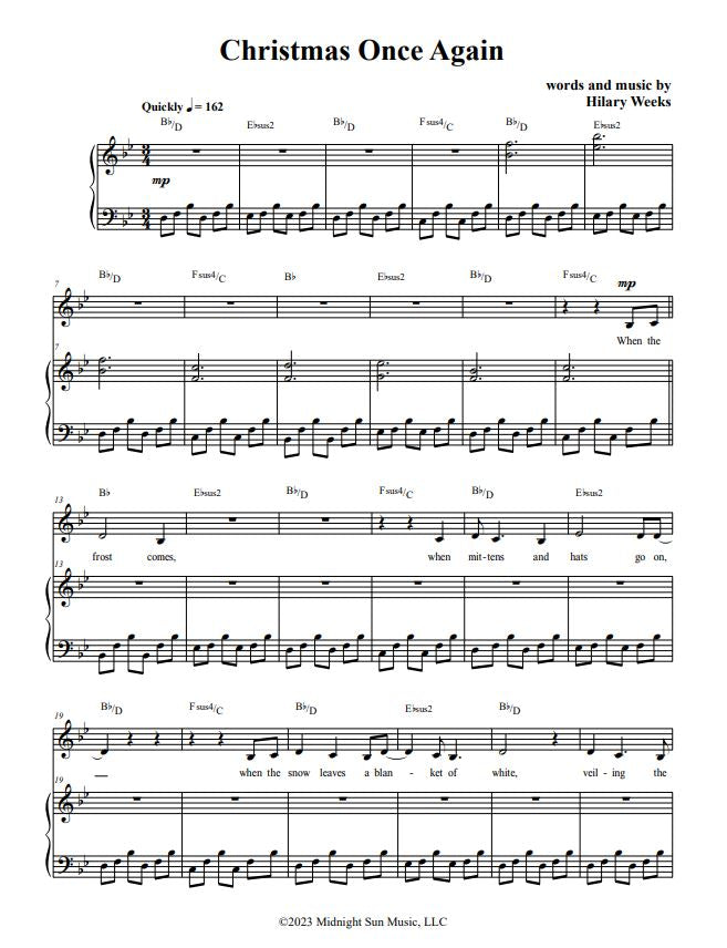 Christmas Once Again | Sheet Music