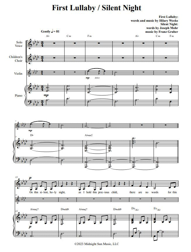 First Lullaby-Silent Night | Sheet Music