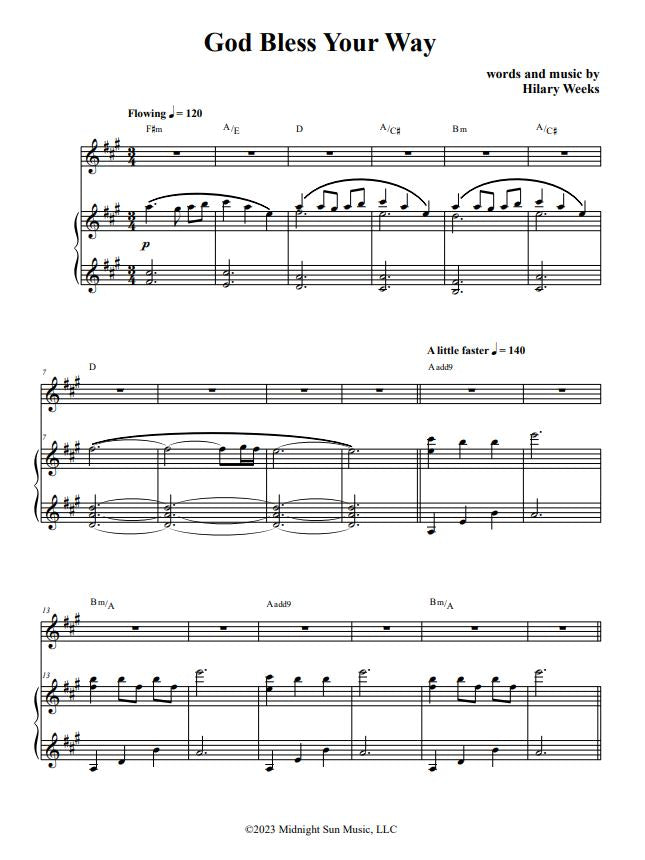 God Bless Your Way | Sheet Music