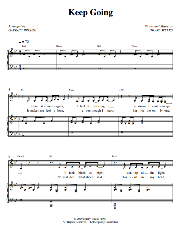 Keep Going | Sheet Music