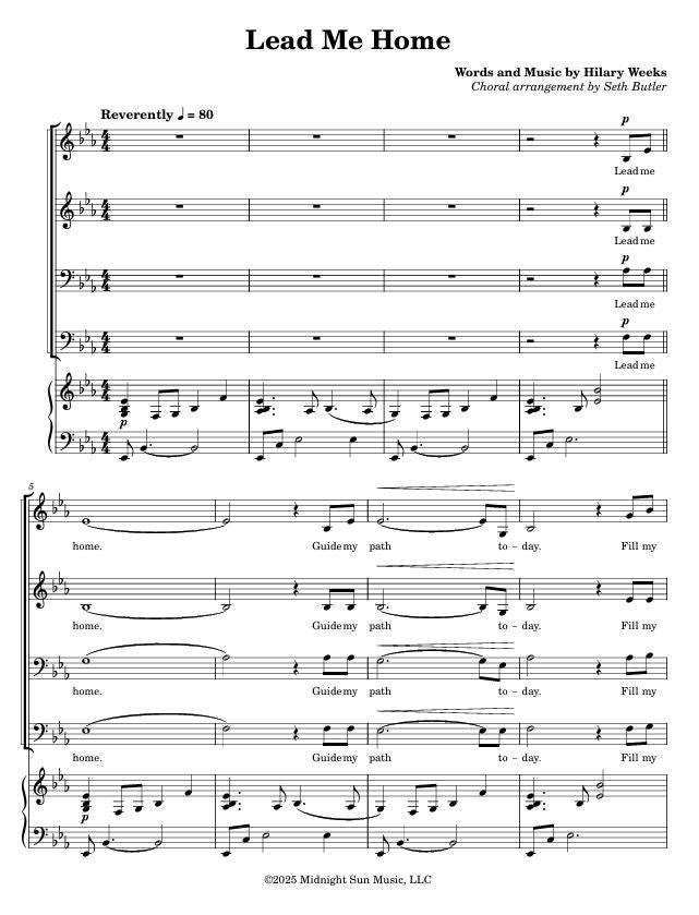 Lead Me Home (SATB)