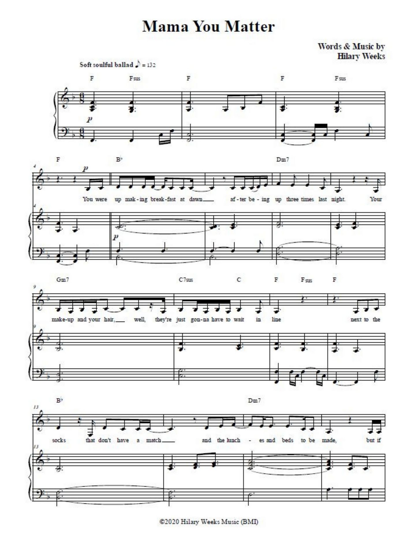 Mama You Matter | Sheet Music