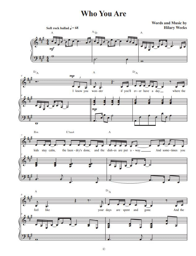 Who You Are | Sheet Music