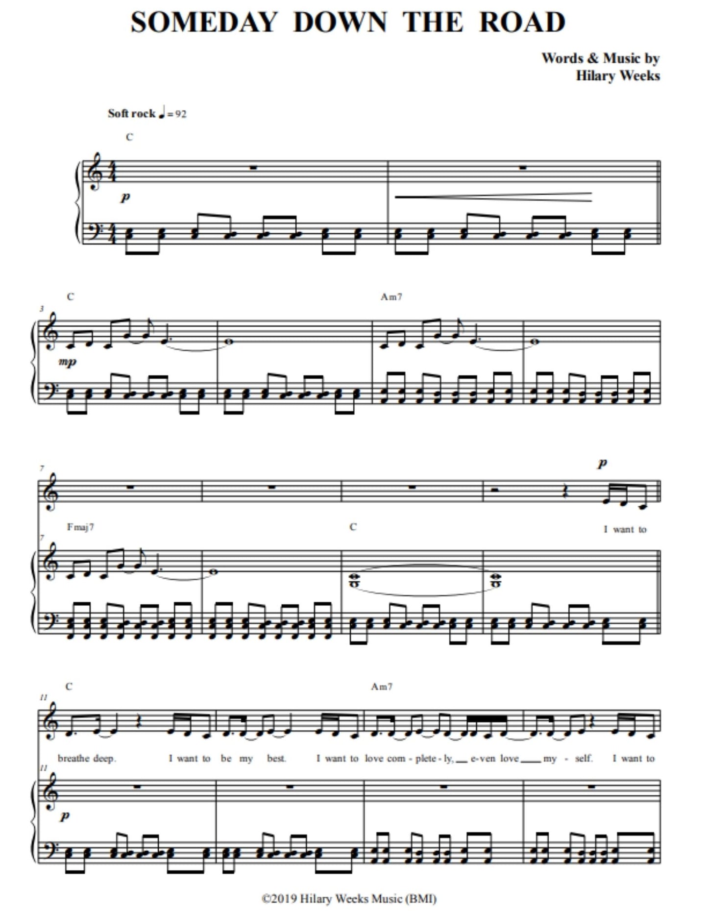 Someday Down the Road | Sheet Music