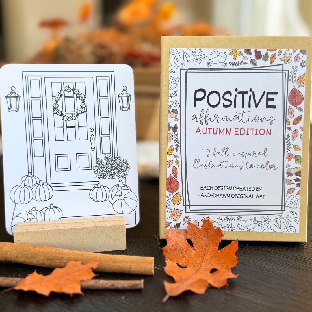 Autumn Edition | Positive Affirmations Coloring Cards