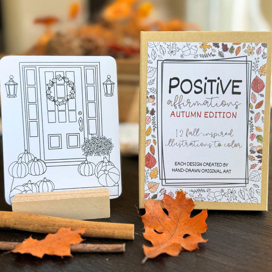 Autumn Edition | Positive Affirmations Coloring Cards