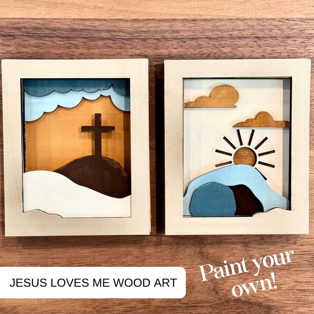 Jesus Loves Me Wood Art