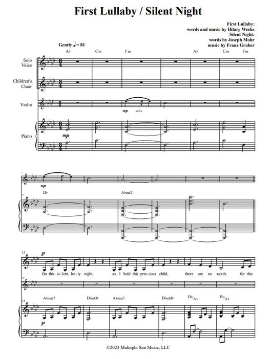 First Lullaby-Silent Night | Sheet Music