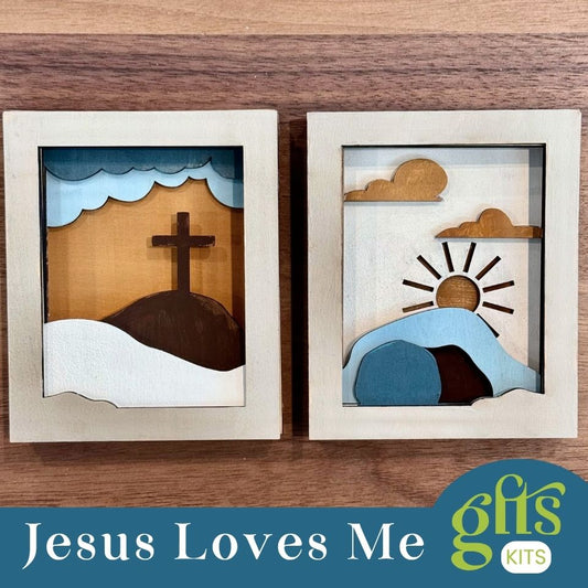 Jesus Loves Me Wood Art