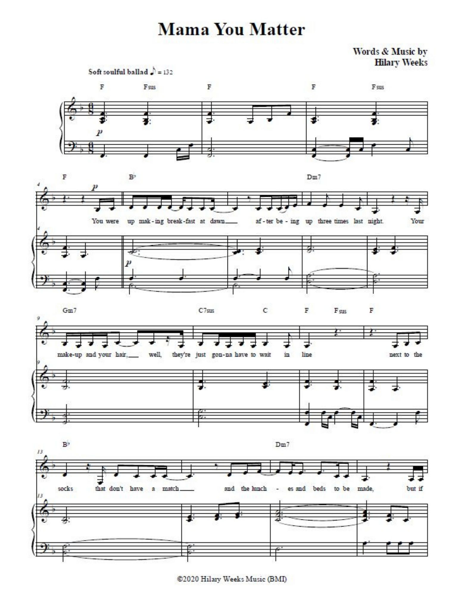 Mama You Matter | Sheet Music