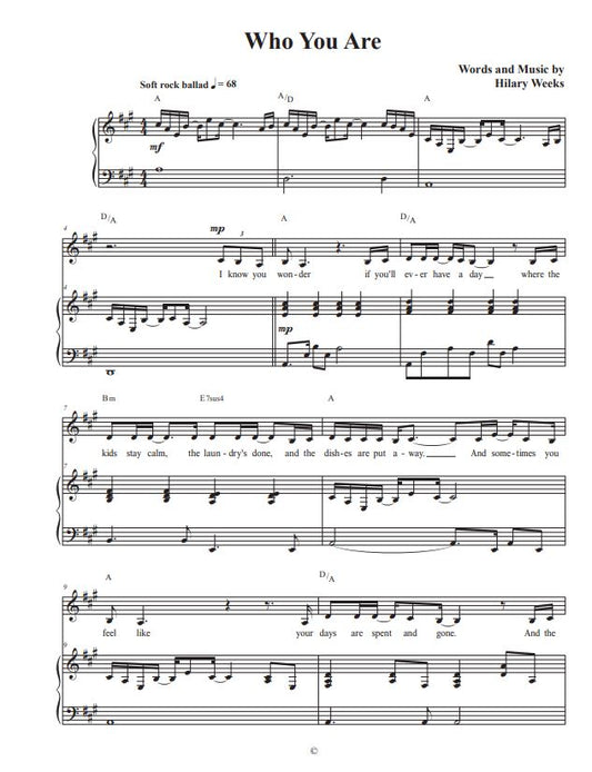 Who You Are | Sheet Music