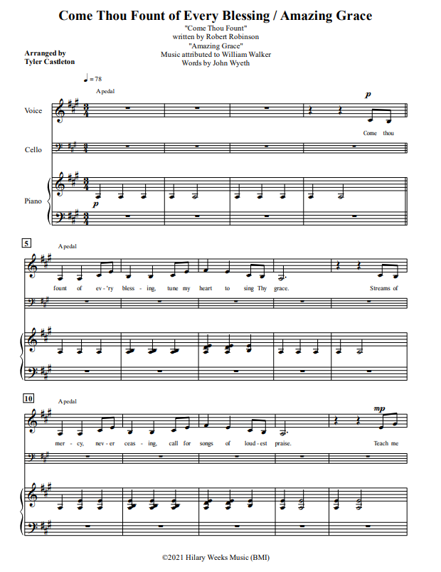 Come Thou Fount & Amazing Grace
