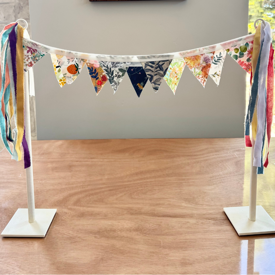 Banner Stands and Ribbon Garland