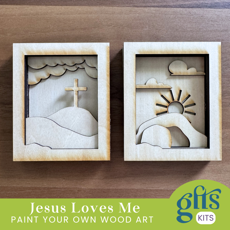 Jesus Loves Me Wood Art