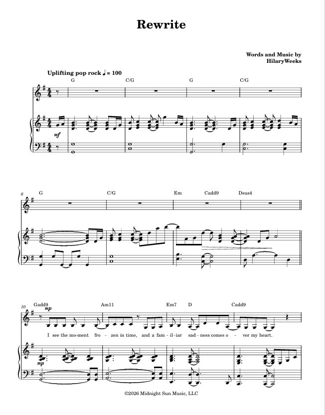 Rewrite Sheet Music